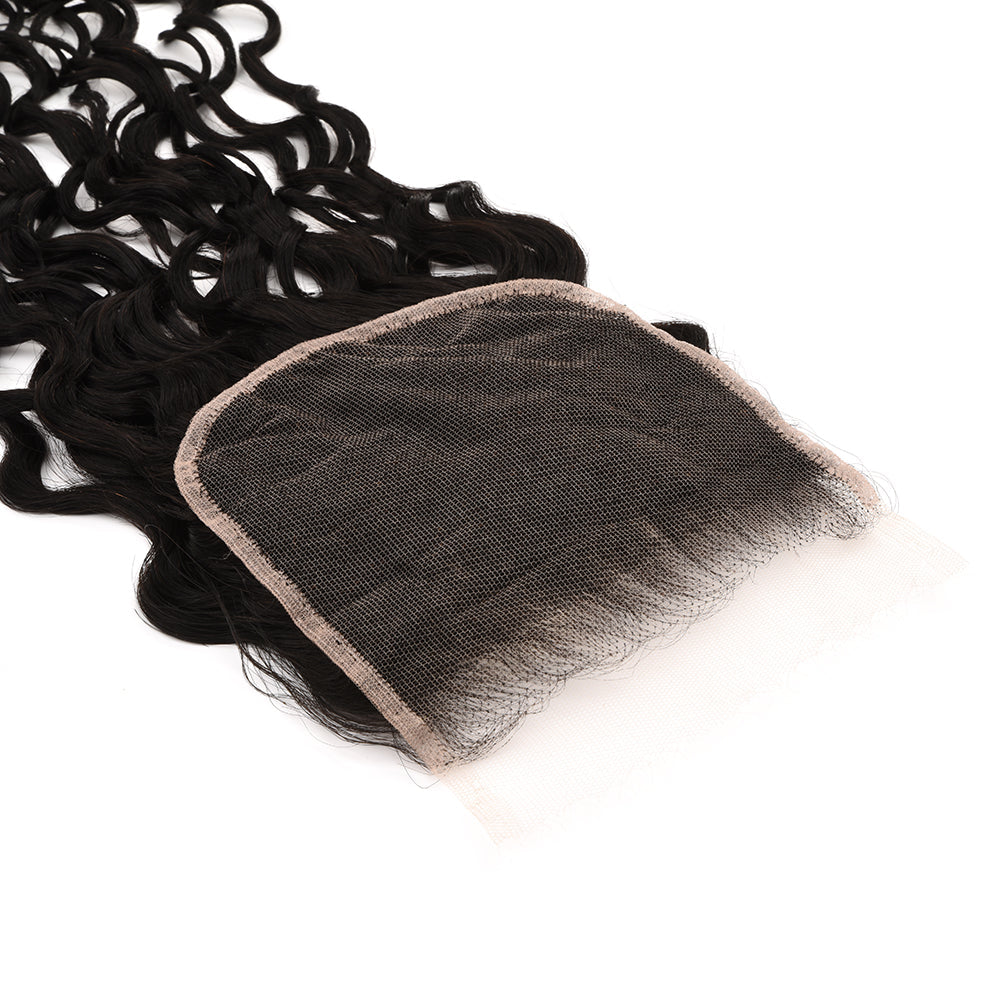 5×5 Burmese Curl HD Swiss Lace Closure Virgin Human Hair